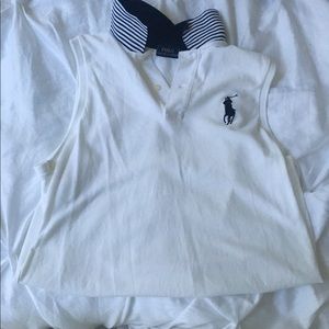 Women's polo tank top.