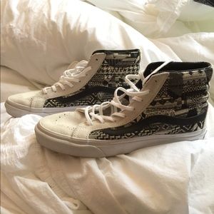 Beautiful Aztec'ish high top vans