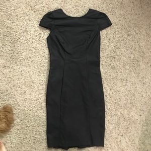 High Neck Pleather dress with back detail