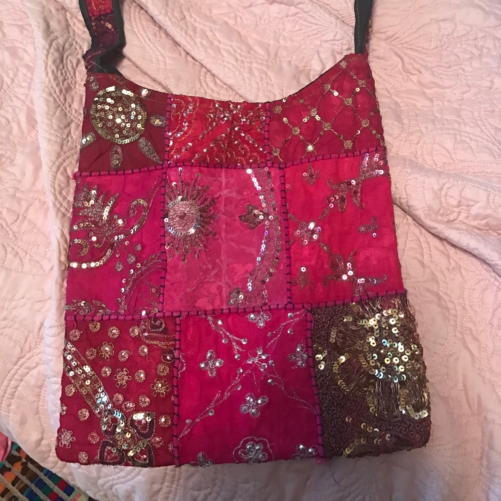 Hand dyed cross body purse