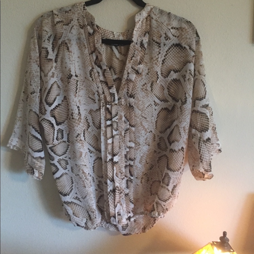 Snake print, 3/4th sleeve blouse