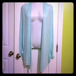 Mint green thin cotton cardigan