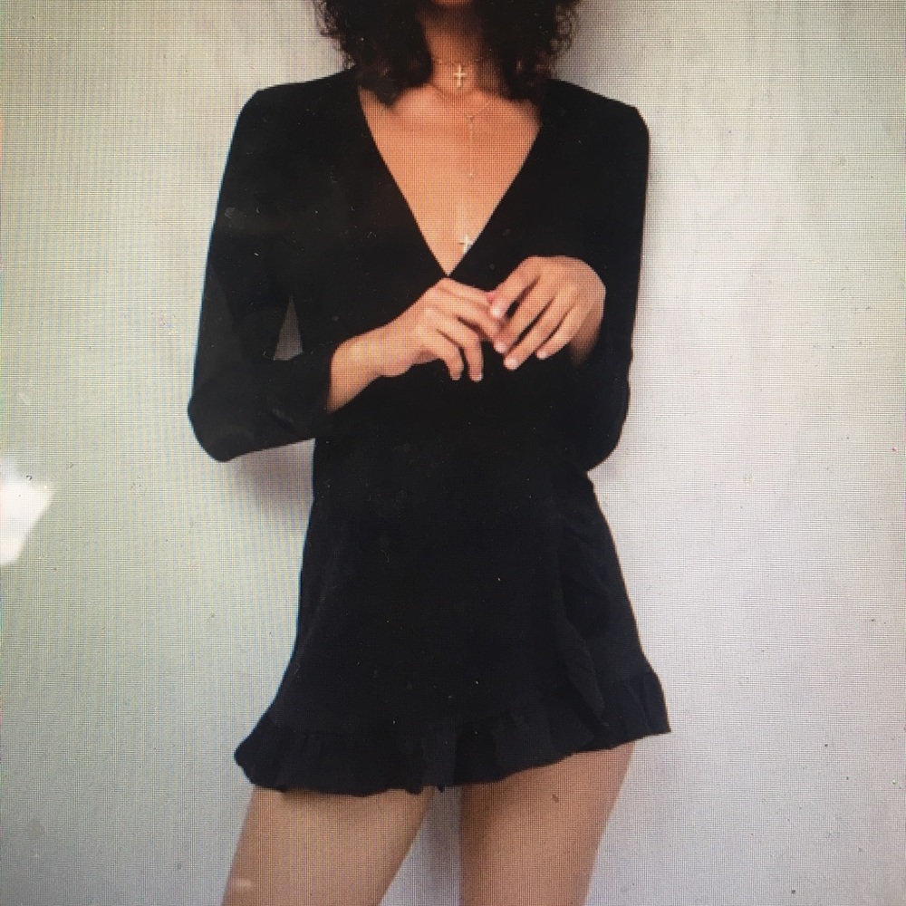 Black wrap dress brand new tags on