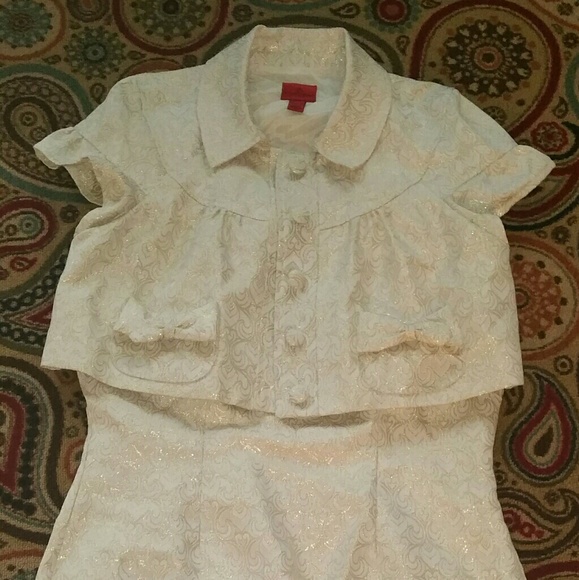 JS collections dress with half coat like new - Picture 1 of 4