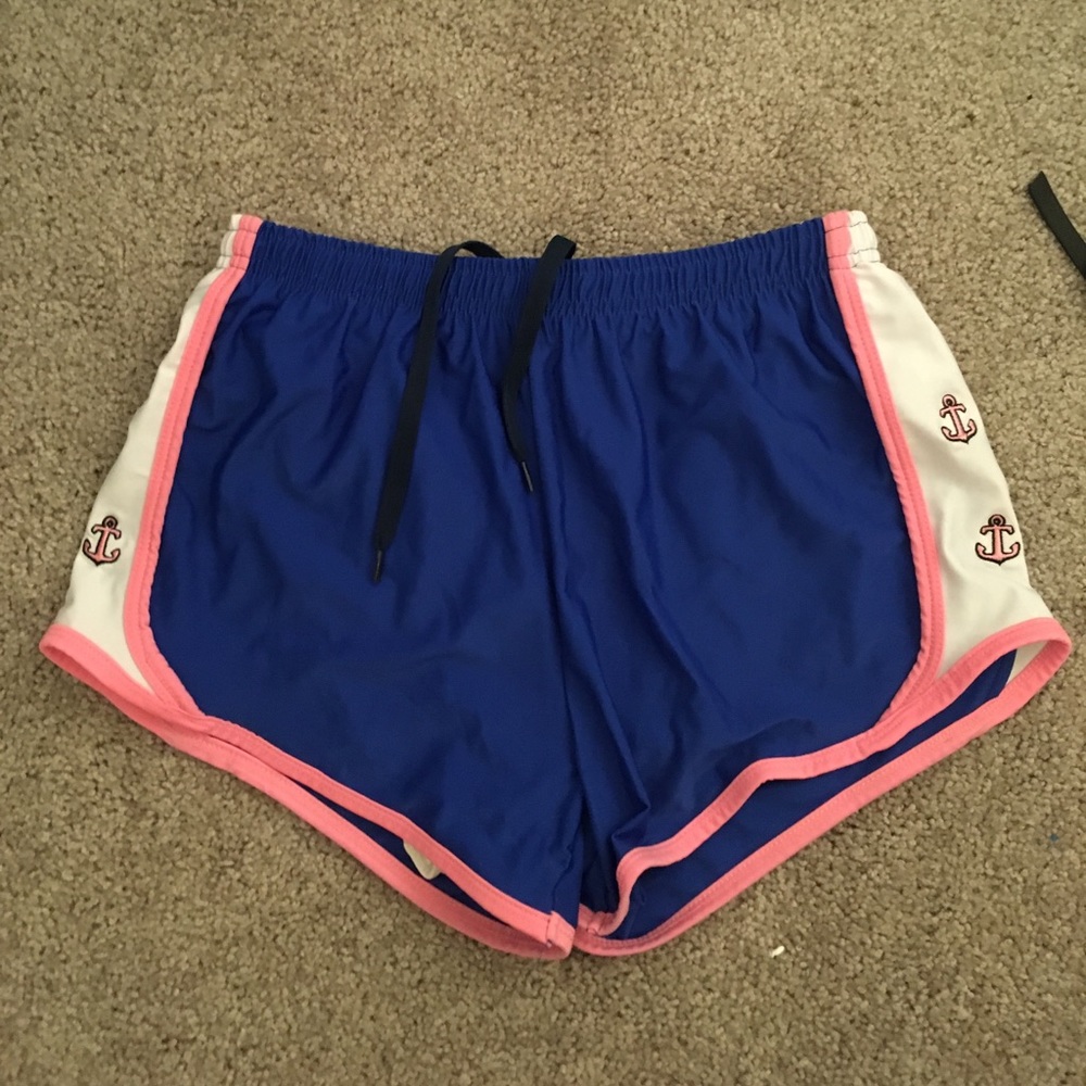 Krass & Co. athletic shorts in blue with anchors