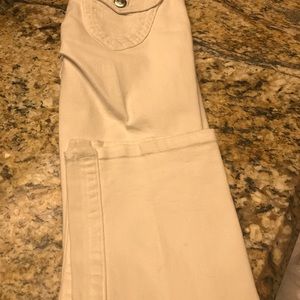 White True Religion Crop Jeans