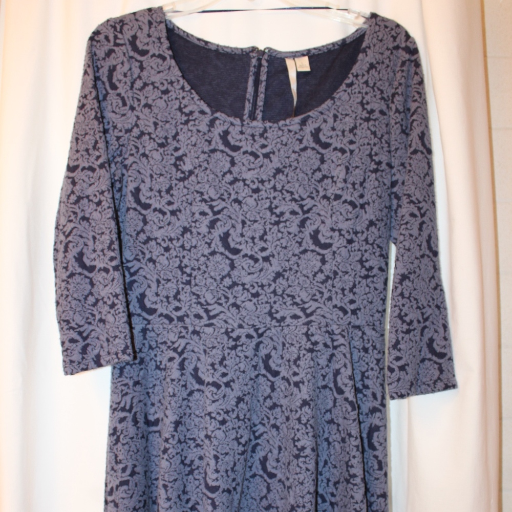 NWOT Lauren Conrad Floral Navy Dress