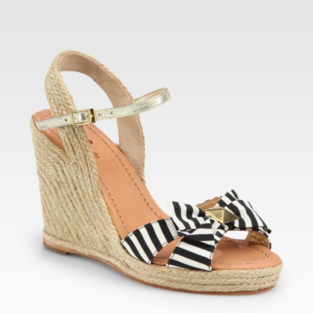 Kate Spade Striped Wedges