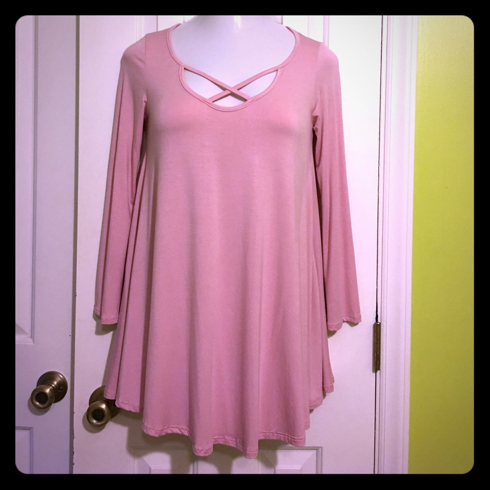 Dusty Rose Long Sleeve tunic