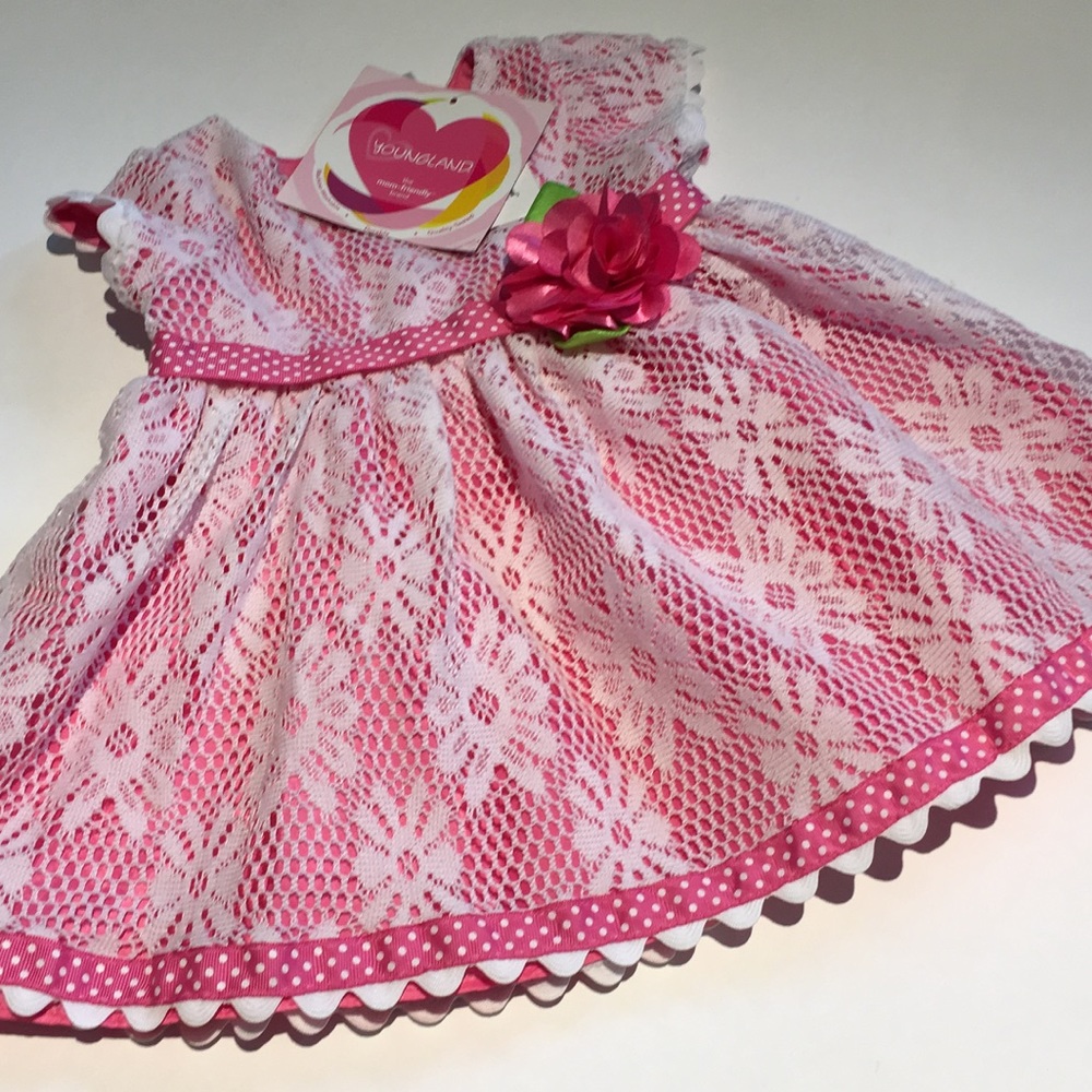 Youngland Pink Lace Toddler Dress