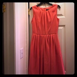Sleeveless Ellen Tracy Coral-Colored Dress, Size 4