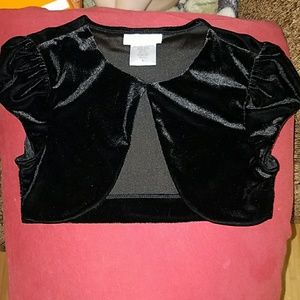Girls Velvet Half Jacket