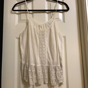 White lace tank top