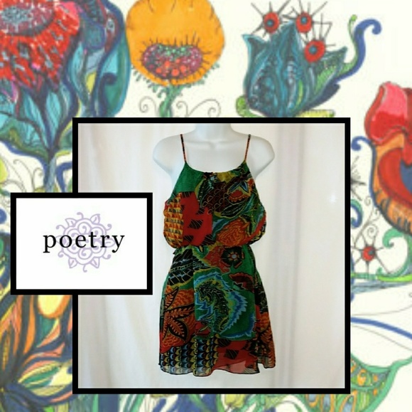 Anthropologie Dresses & Skirts - Anthro Poetry Boho Watercolor Floral Dress