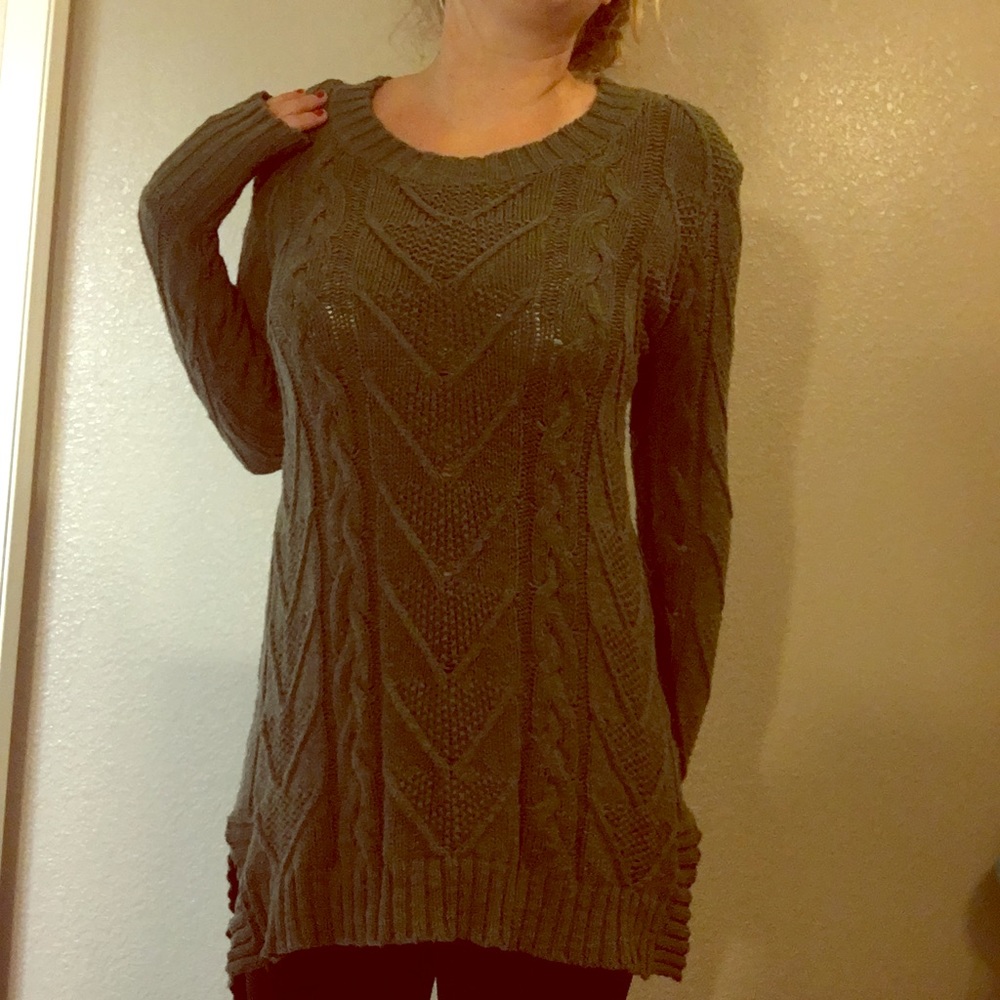 Olive Sweater Dress