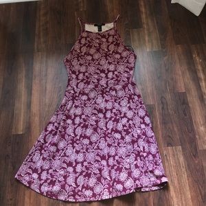 Forever 21 Maroon Flower Dress