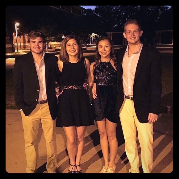 Navy Blue Sequin Dress - Picture 4 of 4