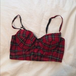 Frederick's of Hollywood plaid bralette
