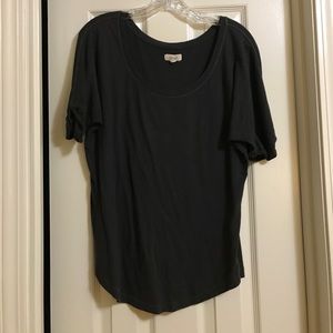 Charcoal gray relaxed tee
