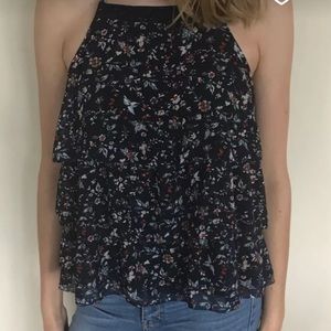 Layered ruffled blouse