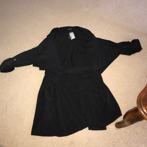 Forever 21 waterfall black duster