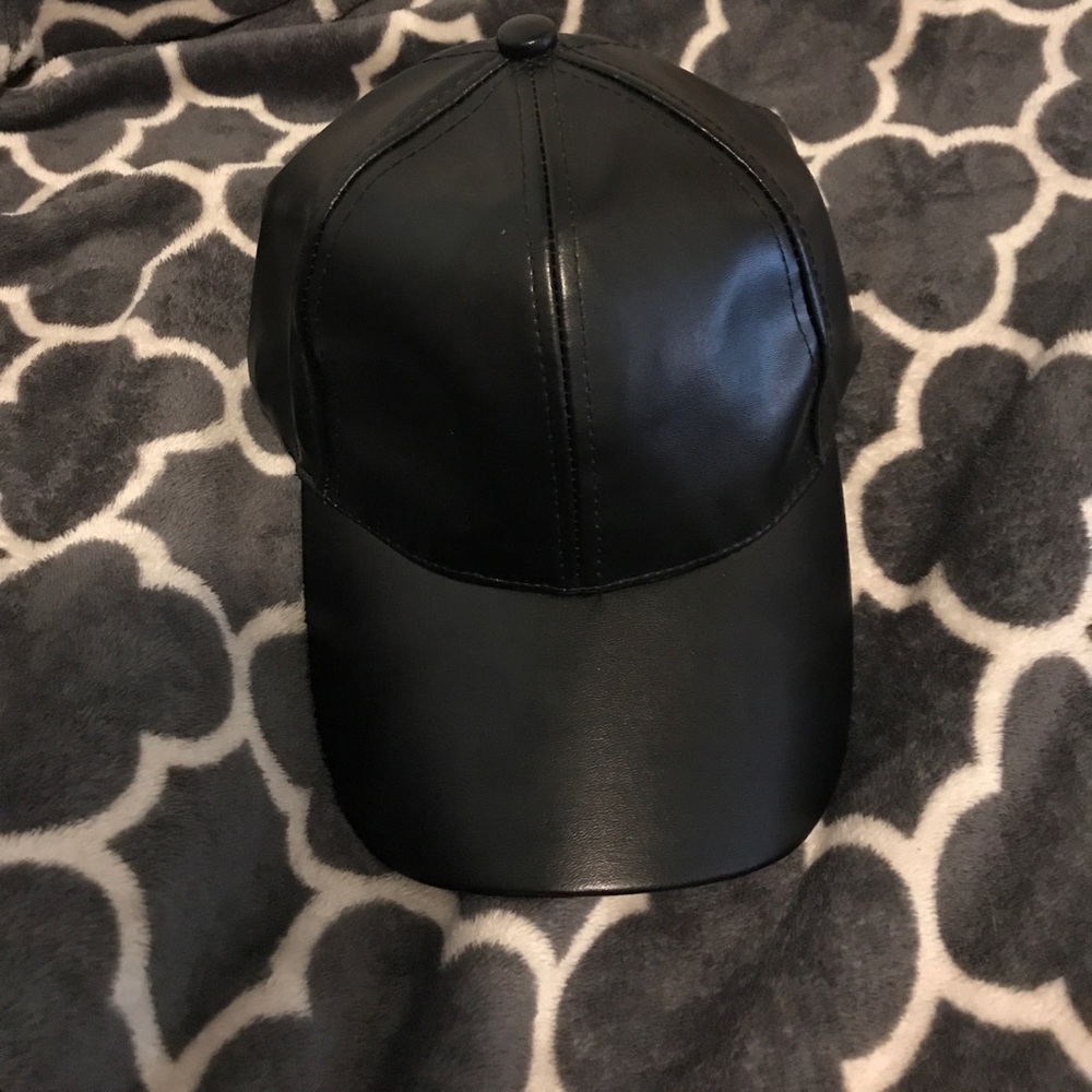 Leather baseball cap