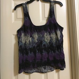 Beaded multi color tank top