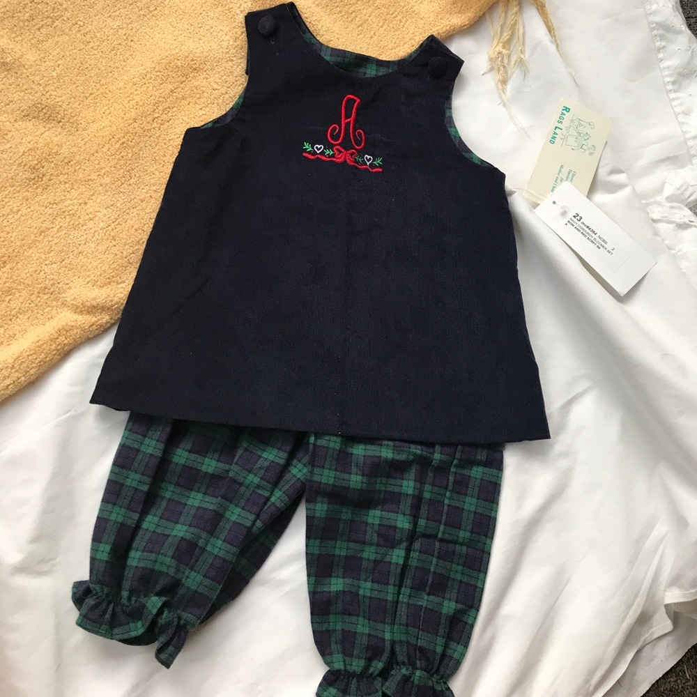 Ragsland Navy 2 piece bloomer set, size 2