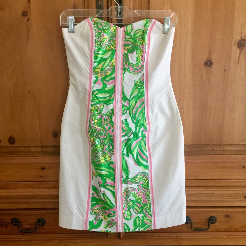 Lilly Pulitzer 🌸 White Strapless Dress