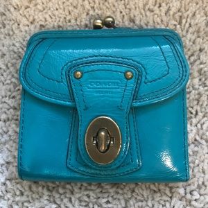 Turquoise coach wallet