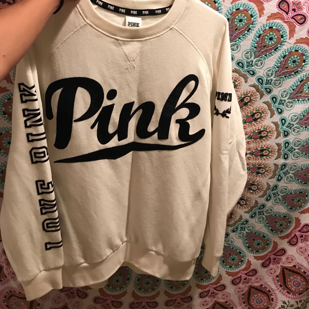 PINK white sweatshirt NWOT
