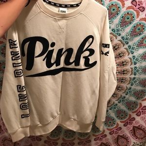 PINK white sweatshirt NWOT
