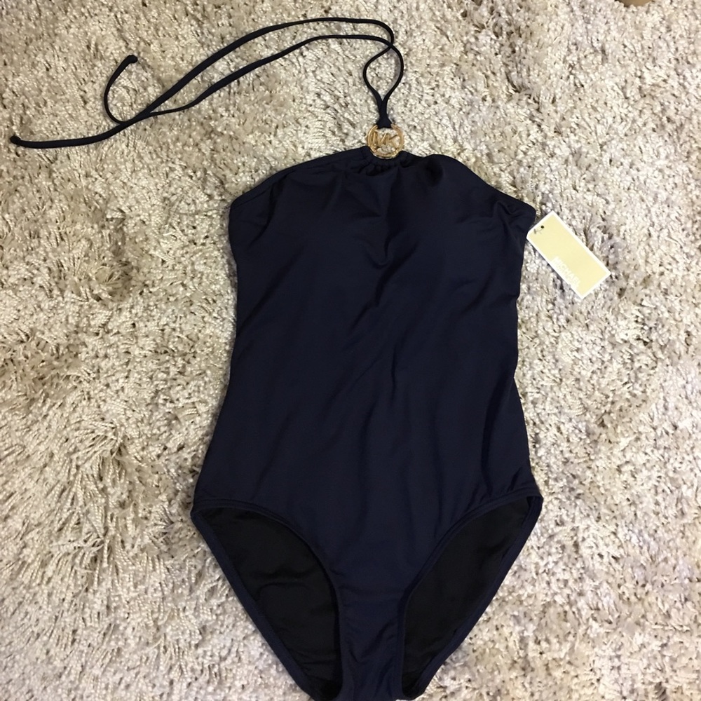 MICHAEL KORS NAVY BLUE ONE PIECE SWIMSUIT NWT