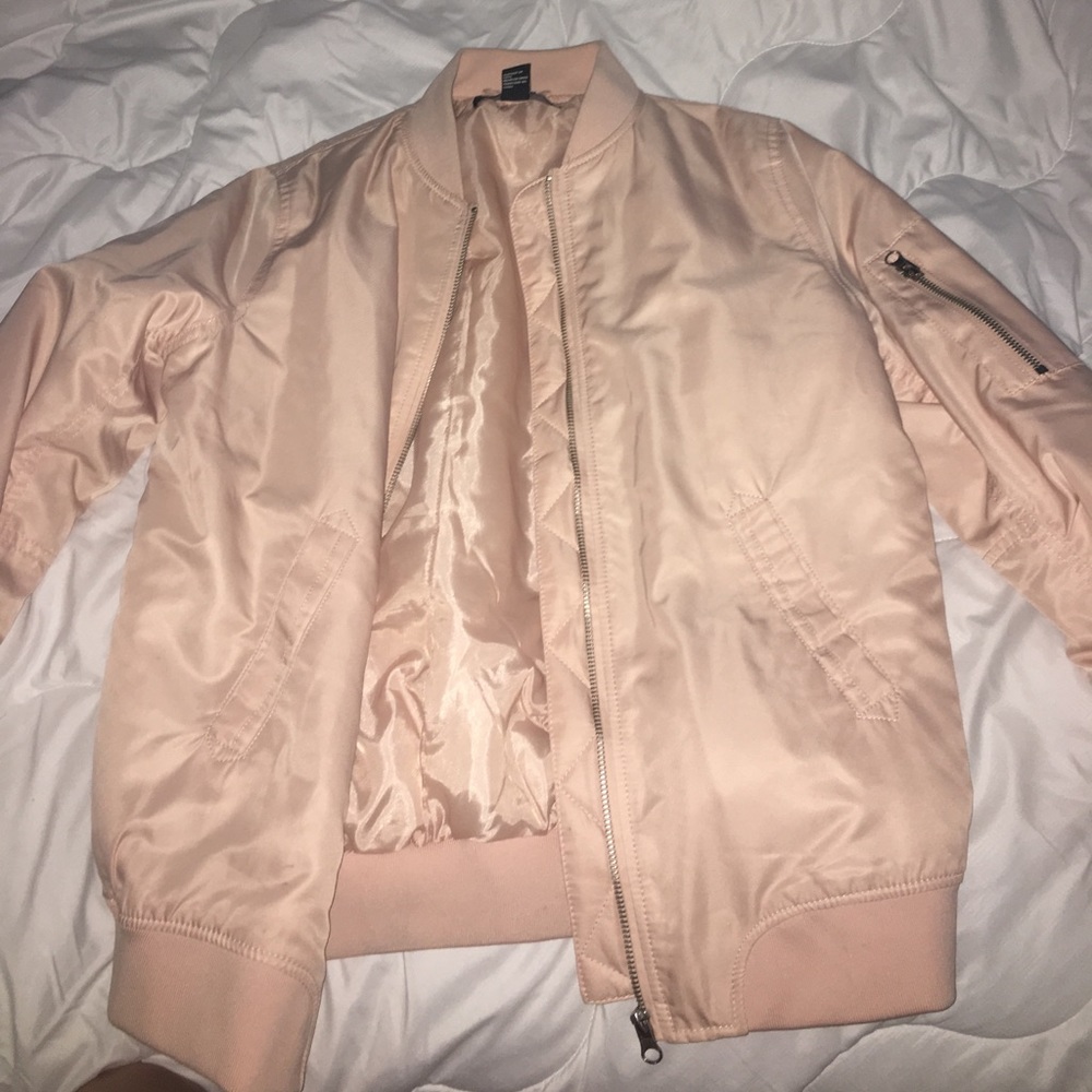 pink bomber jacket