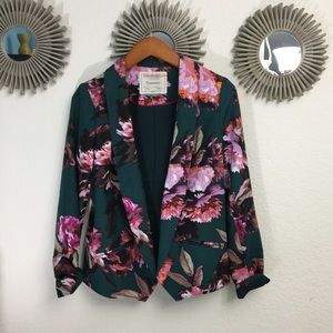 Anthropologie floral cartonnier fitted blazer