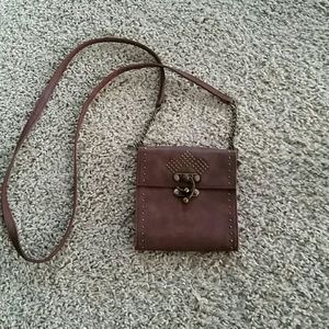 Brown cross body purse
