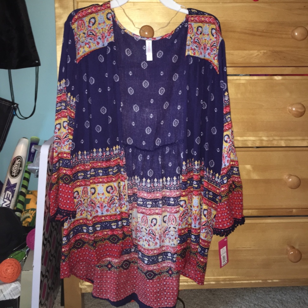 Blue and Red Cardigan