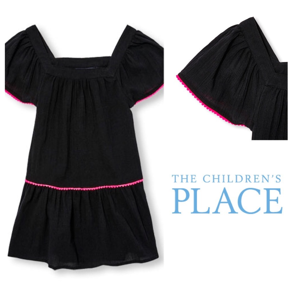 FLUTTER SLEEVE POM TRIM BEACH COVER UP 💖