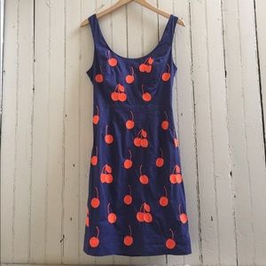 Anthropologie dress with embroidered cherries