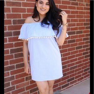 Stripe Pom Pom Dress