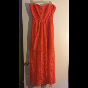 Coral, Lace, Sundress