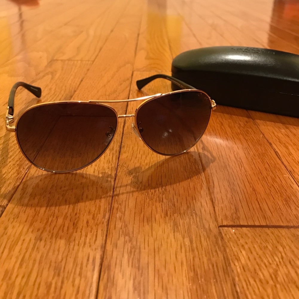 Coach Aviators HC7060 (L952) Gold/Tortoise - NEW