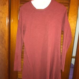 Long sleeved faded style cut out back dress