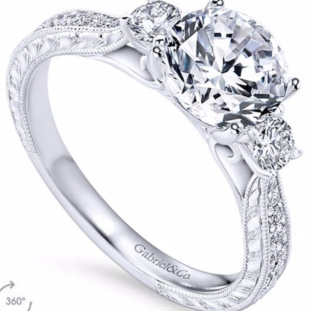 1.15 Carat 14k White Gold Engagement Ring