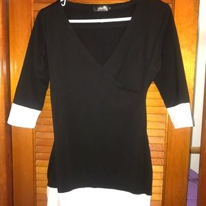 Black & White layered mini dress