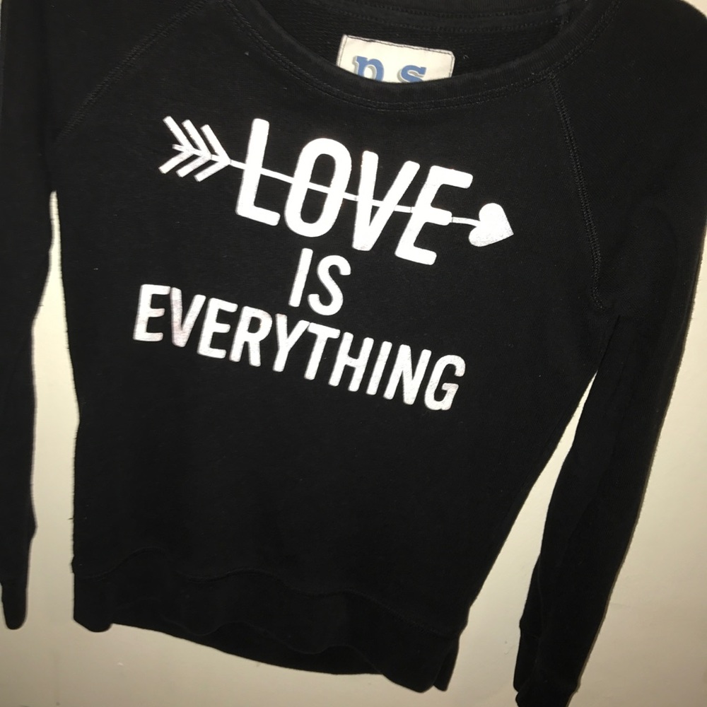 Black and White "Love Is Everything" sweater