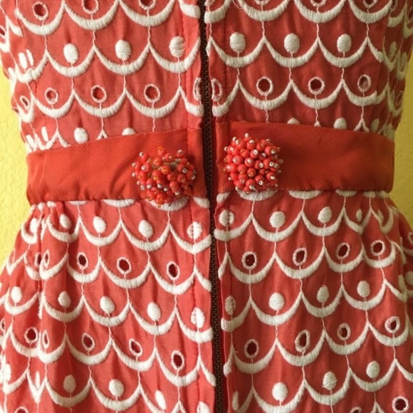 Leifsdottir Orange Eyelet Dress - Picture 5 of 5