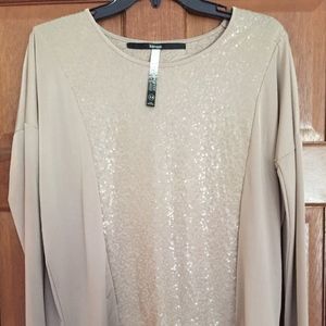 Kensie Sequin Top