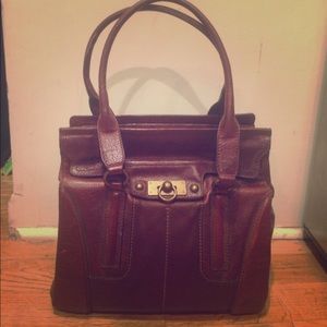 Frye Leather Cognac Shoulder Handbag
