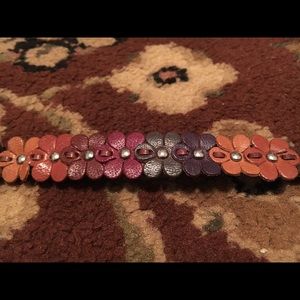 Vintage Mary Leather flower bracelet